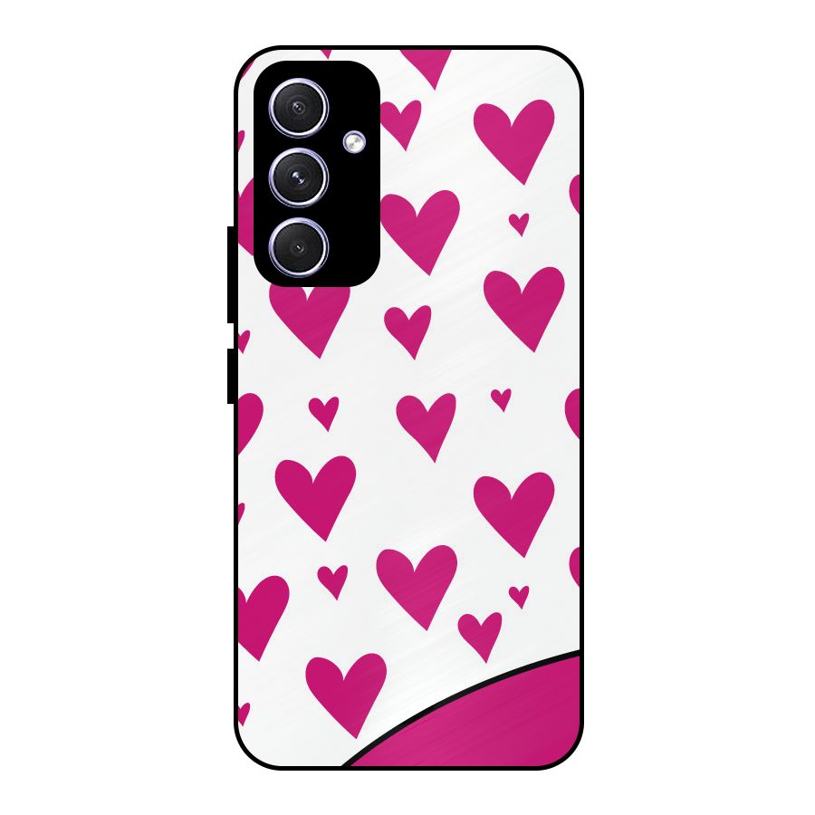 Romantic Couples with Hearts Metal Back Case for Galaxy A54