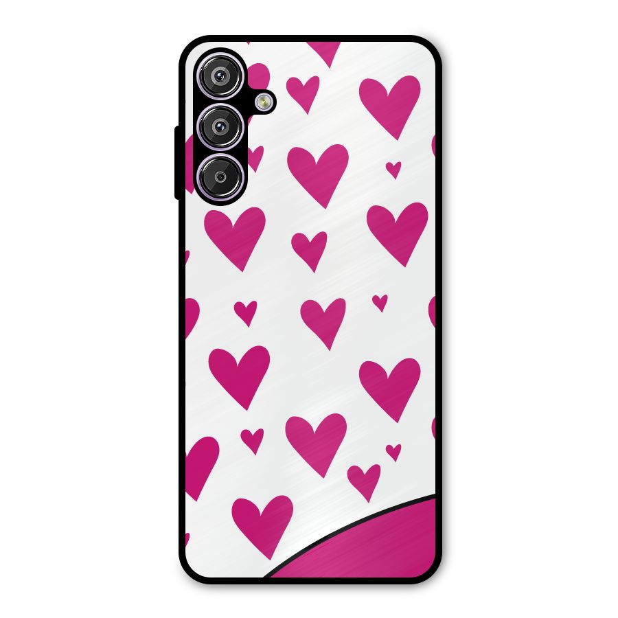 Romantic Couples with Hearts Metal Back Case for Galaxy M15