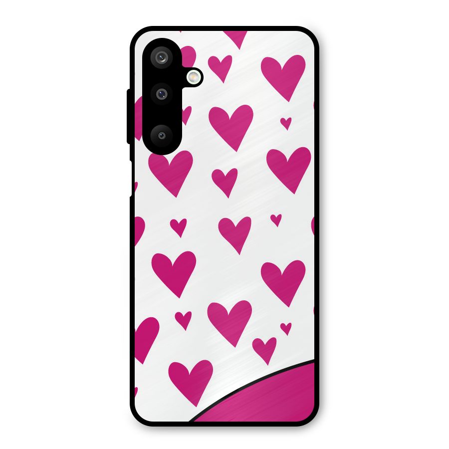 Romantic Couples with Hearts Metal Back Case for Galaxy M16