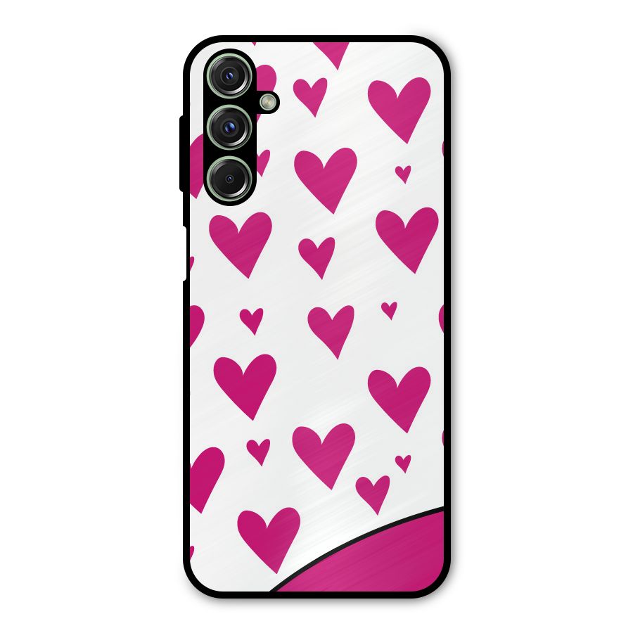 Romantic Couples with Hearts Metal Back Case for Galaxy M34