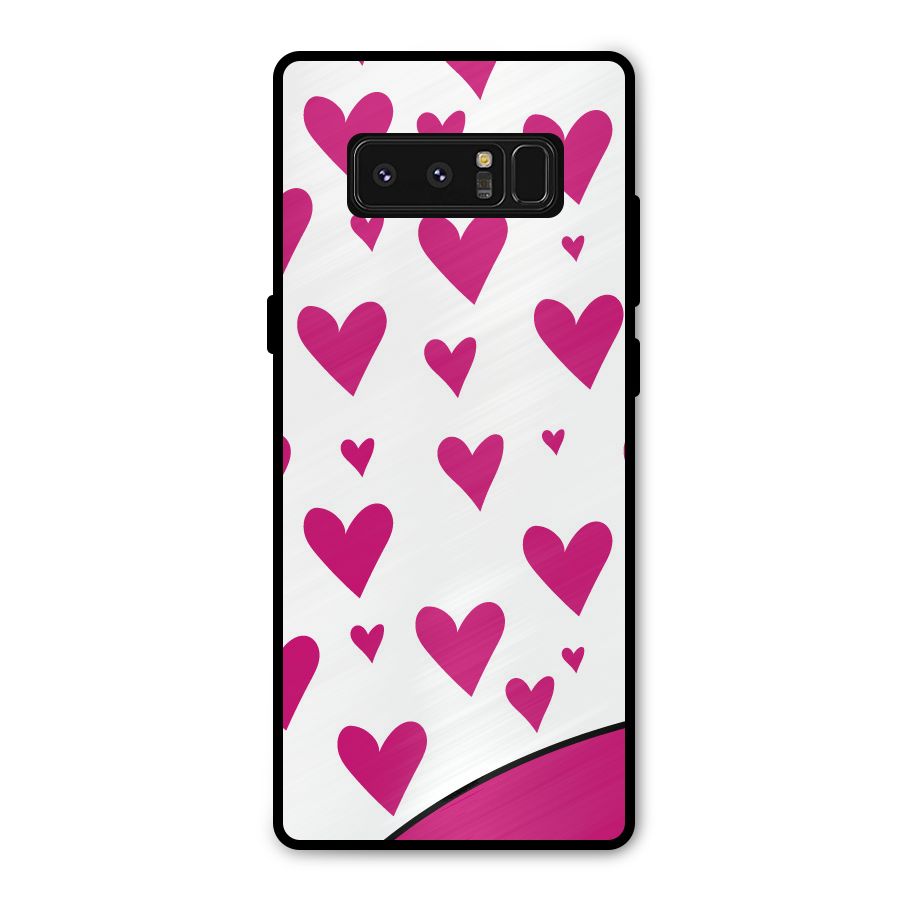 Romantic Couples with Hearts Metal Back Case for Galaxy Note 8