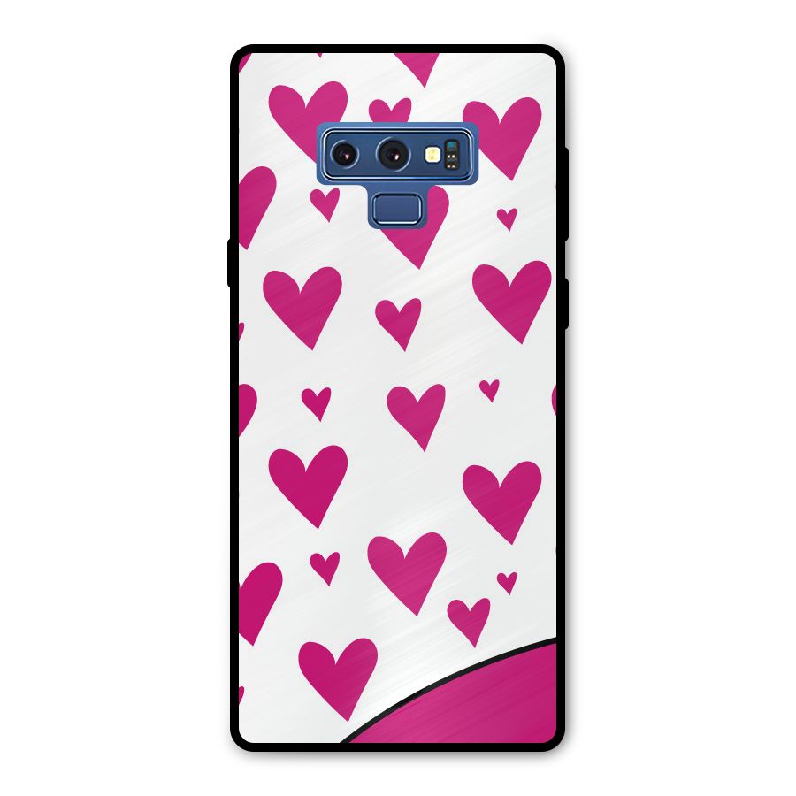Romantic Couples with Hearts Metal Back Case for Galaxy Note 9