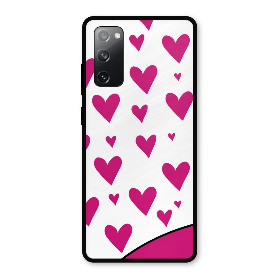 Romantic Couples with Hearts Metal Back Case for Galaxy S20 FE 5G