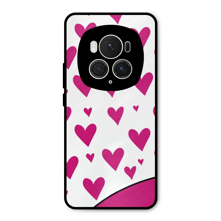 Romantic Couples with Hearts Metal Back Case for Honor Magic6 Pro