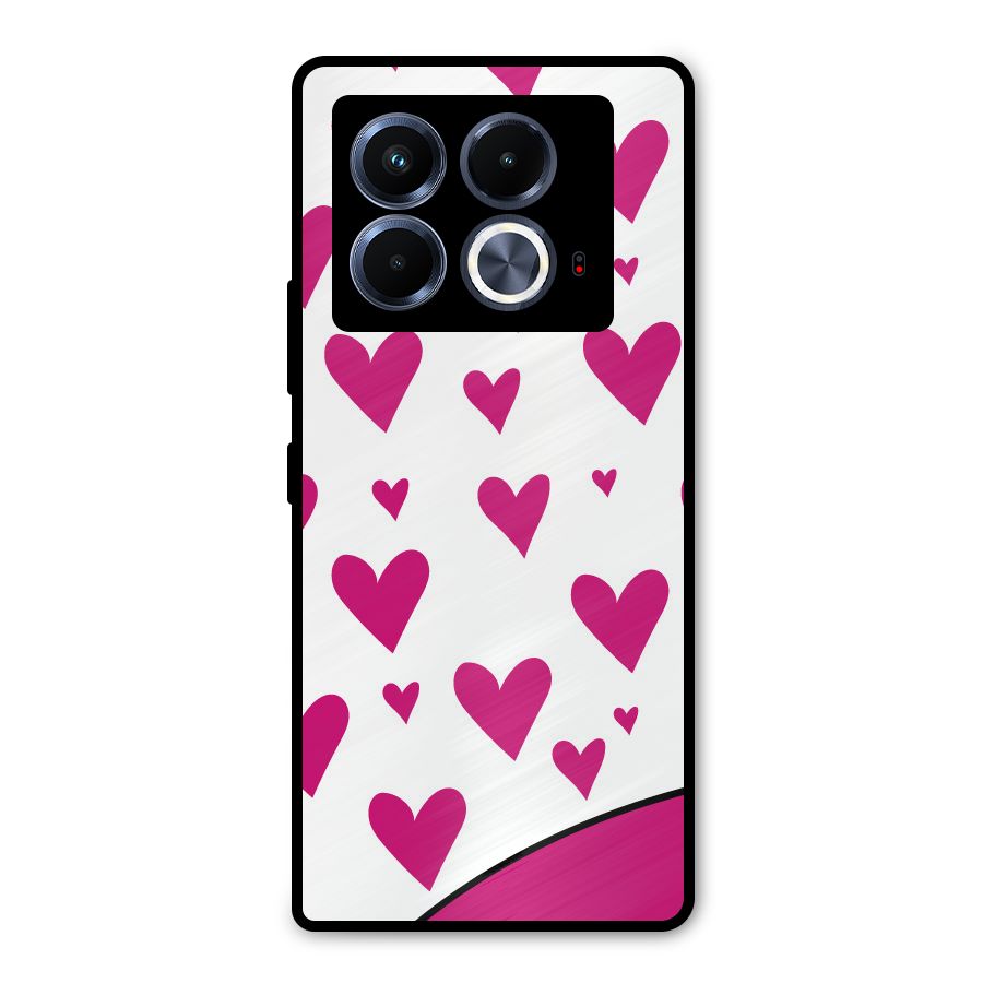 Romantic Couples with Hearts Metal Back Case for Infinix Note 40 5G