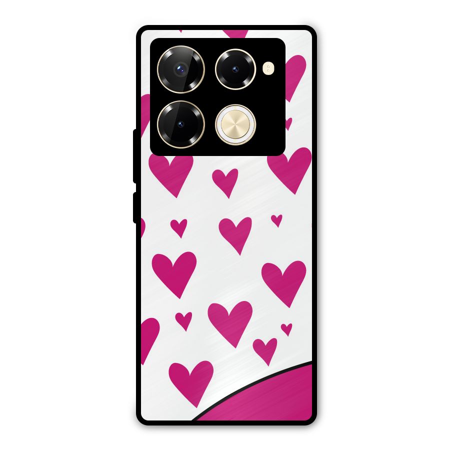 Romantic Couples with Hearts Metal Back Case for Infinix Note 40 Pro Plus