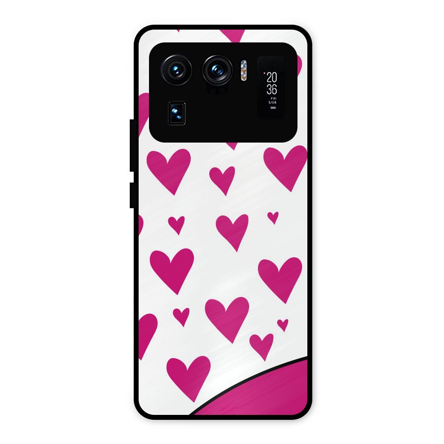 Romantic Couples with Hearts Metal Back Case for Mi 11 Ultra
