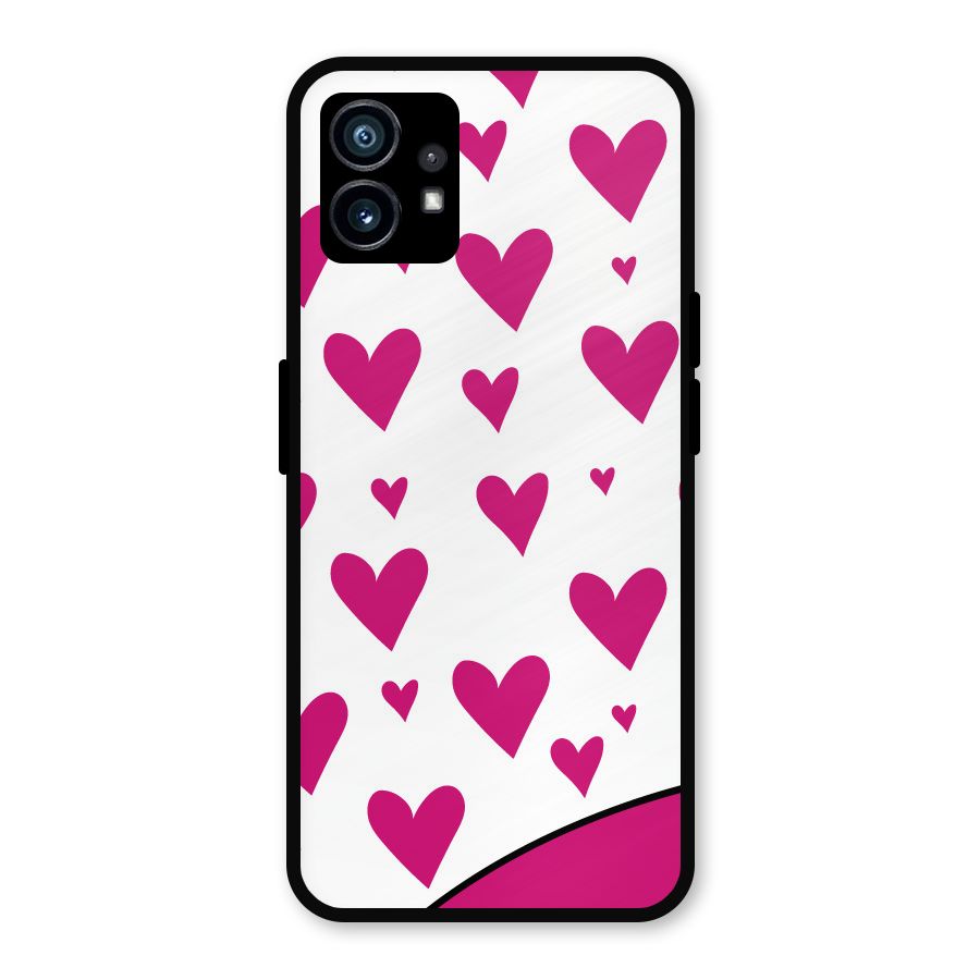 Romantic Couples with Hearts Metal Back Case for Nothing Phone 1