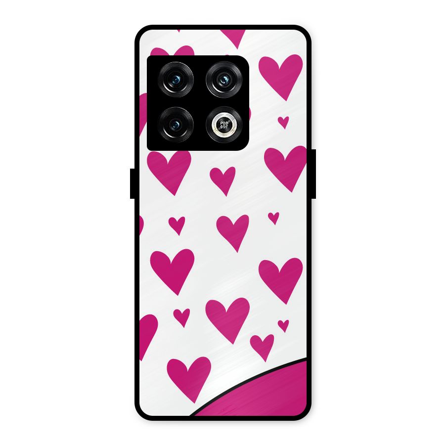 Romantic Couples with Hearts Metal Back Case for OnePlus 10 Pro 5G