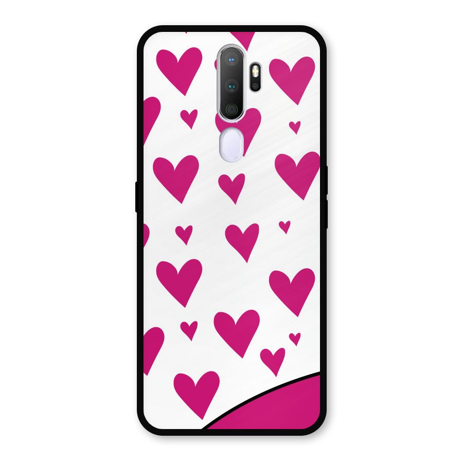 Romantic Couples with Hearts Metal Back Case for Oppo A9 (2020)