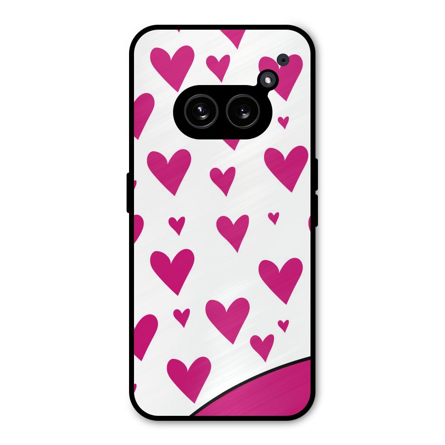 Romantic Couples with Hearts Metal Back Case for Nothing Phone 2a