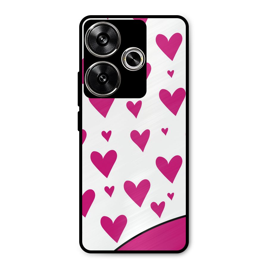 Romantic Couples with Hearts Metal Back Case for Poco F6