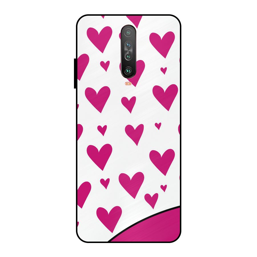 Romantic Couples with Hearts Metal Back Case for Poco X2