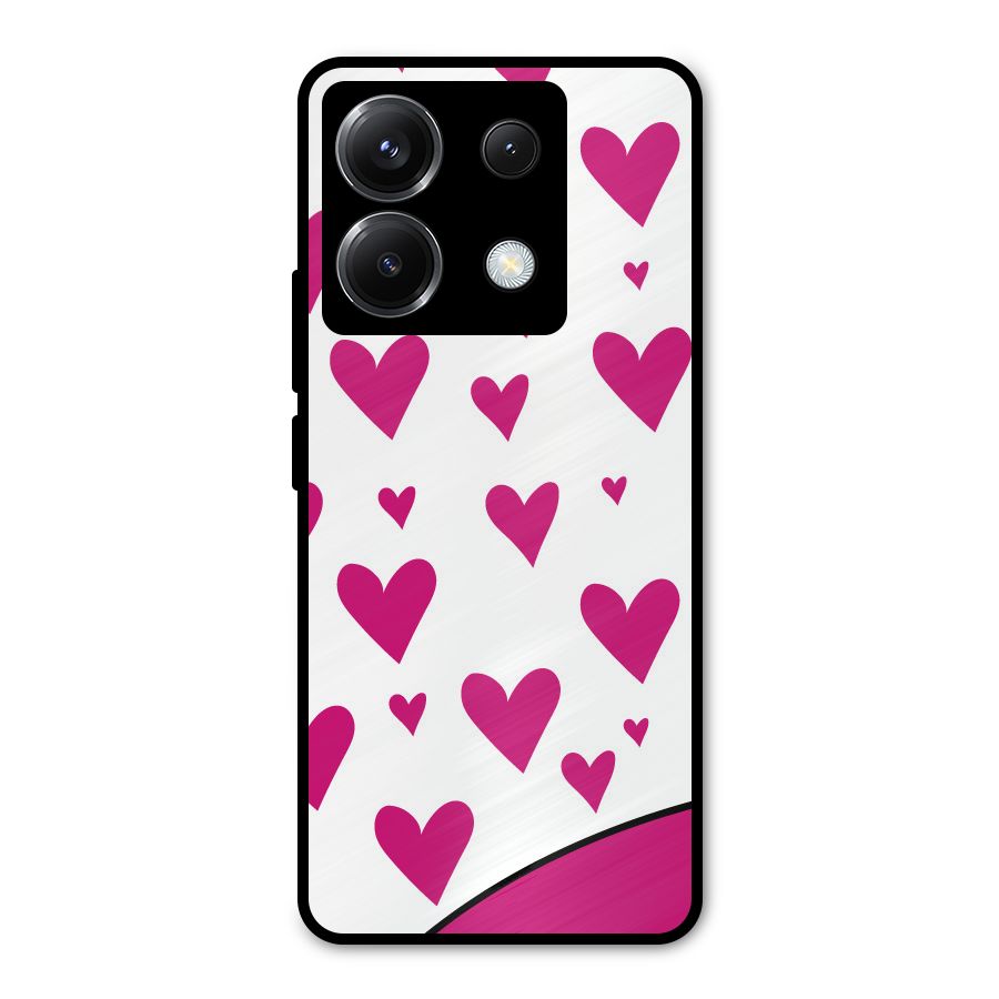 Romantic Couples with Hearts Metal Back Case for Poco X6