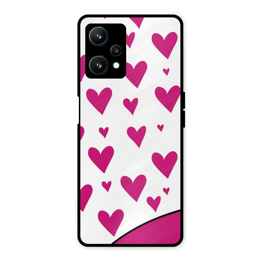 Romantic Couples with Hearts Metal Back Case for Realme 9 Pro 5G