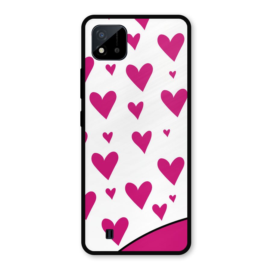 Romantic Couples with Hearts Metal Back Case for Realme C11 2021