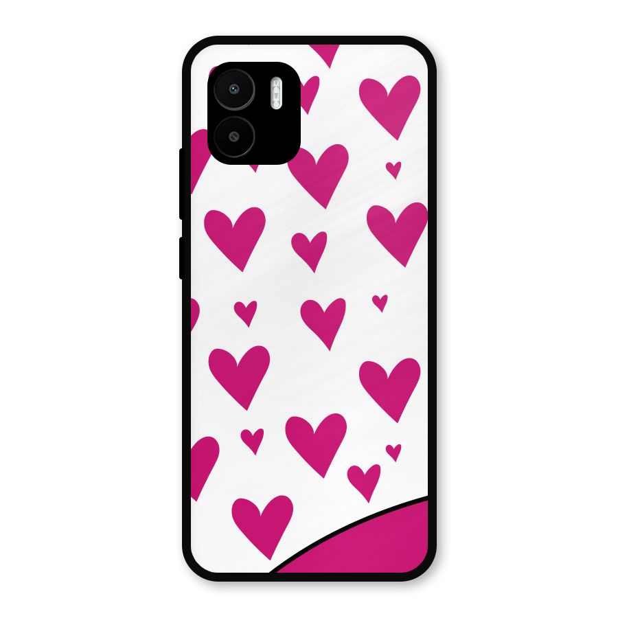 Romantic Couples with Hearts Metal Back Case for Redmi A2