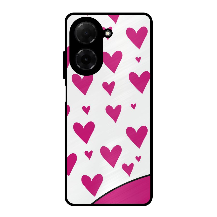 Romantic Couples with Hearts Metal Back Case for Redmi A5 4G