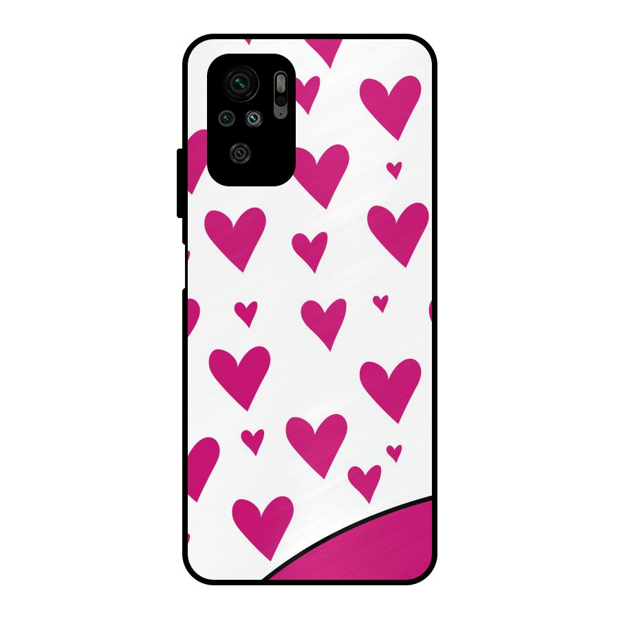 Romantic Couples with Hearts Metal Back Case for Redmi Note 10S