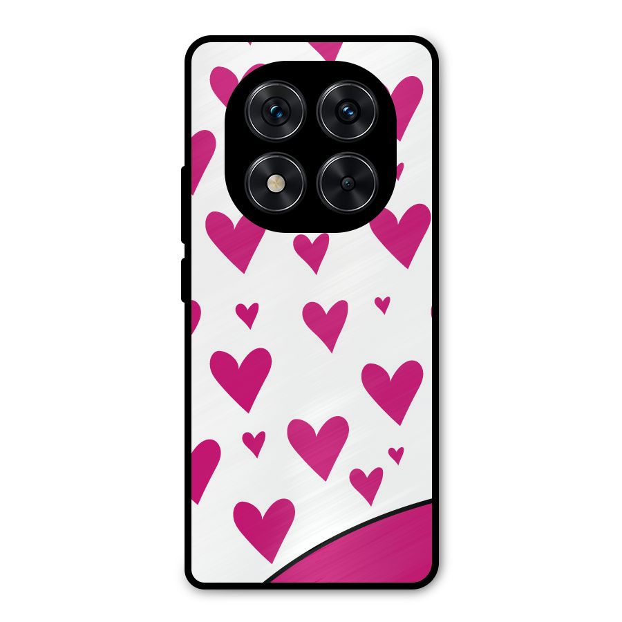 Romantic Couples with Hearts Metal Back Case for Redmi Note 14 Pro 5G