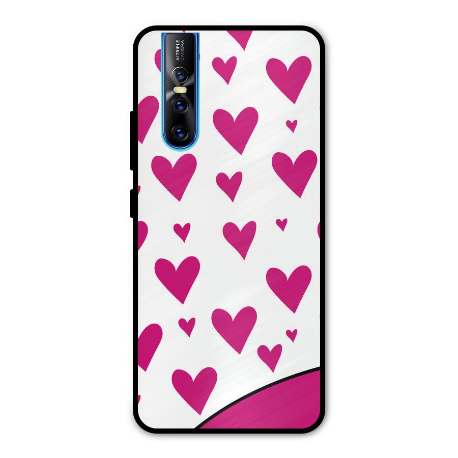 Romantic Couples with Hearts Metal Back Case for Vivo V15 Pro