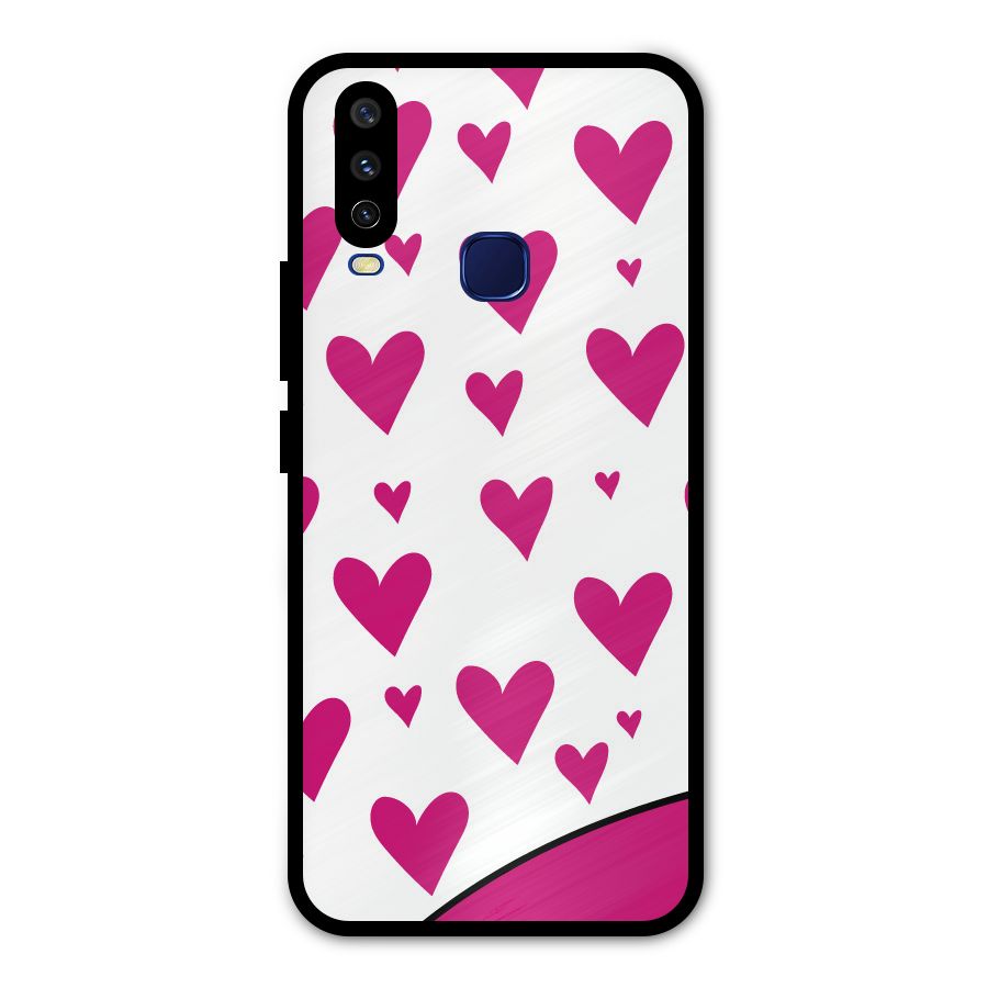 Romantic Couples with Hearts Metal Back Case for Vivo V17