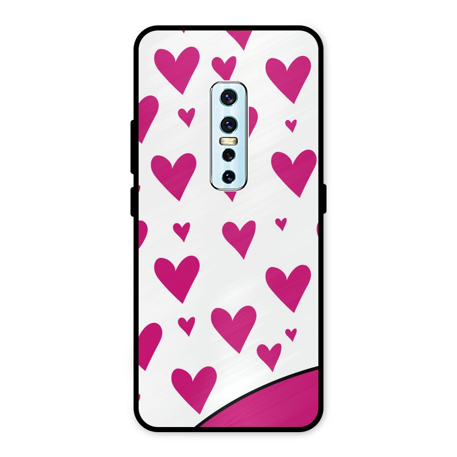 Romantic Couples with Hearts Metal Back Case for Vivo V17 Pro