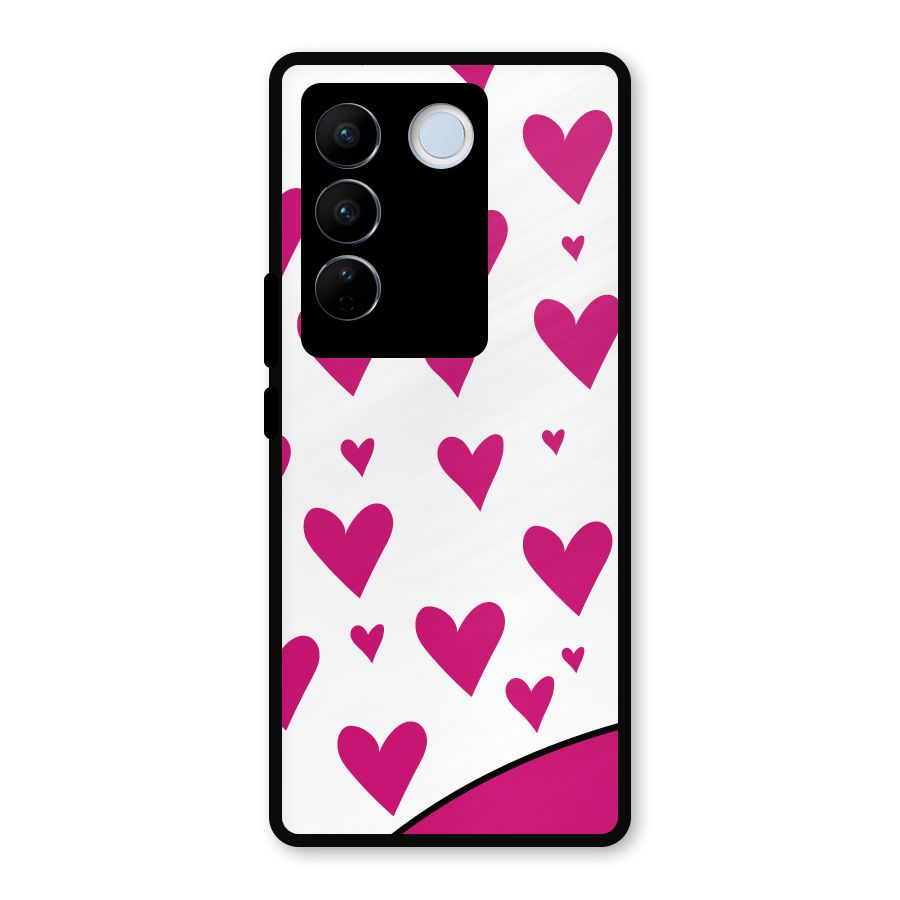 Romantic Couples with Hearts Metal Back Case for Vivo V27