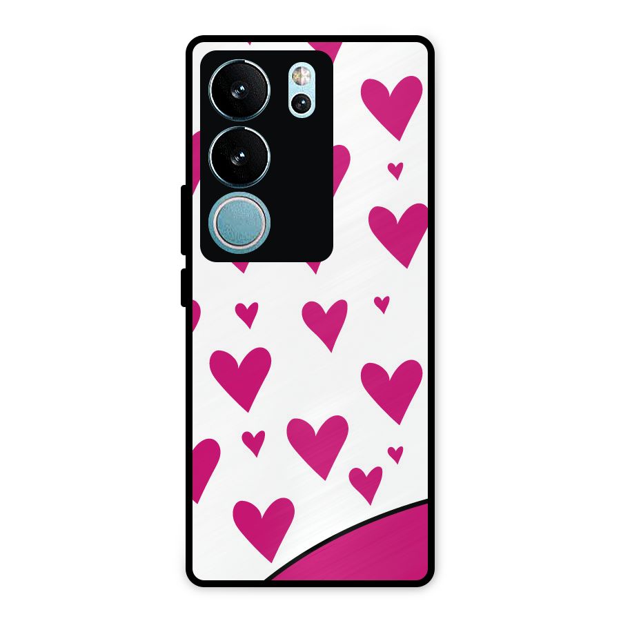 Romantic Couples with Hearts Metal Back Case for Vivo V29