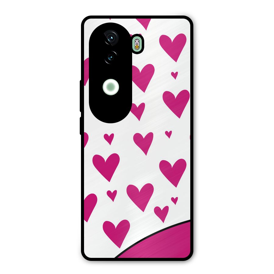 Romantic Couples with Hearts Metal Back Case for Vivo V40e