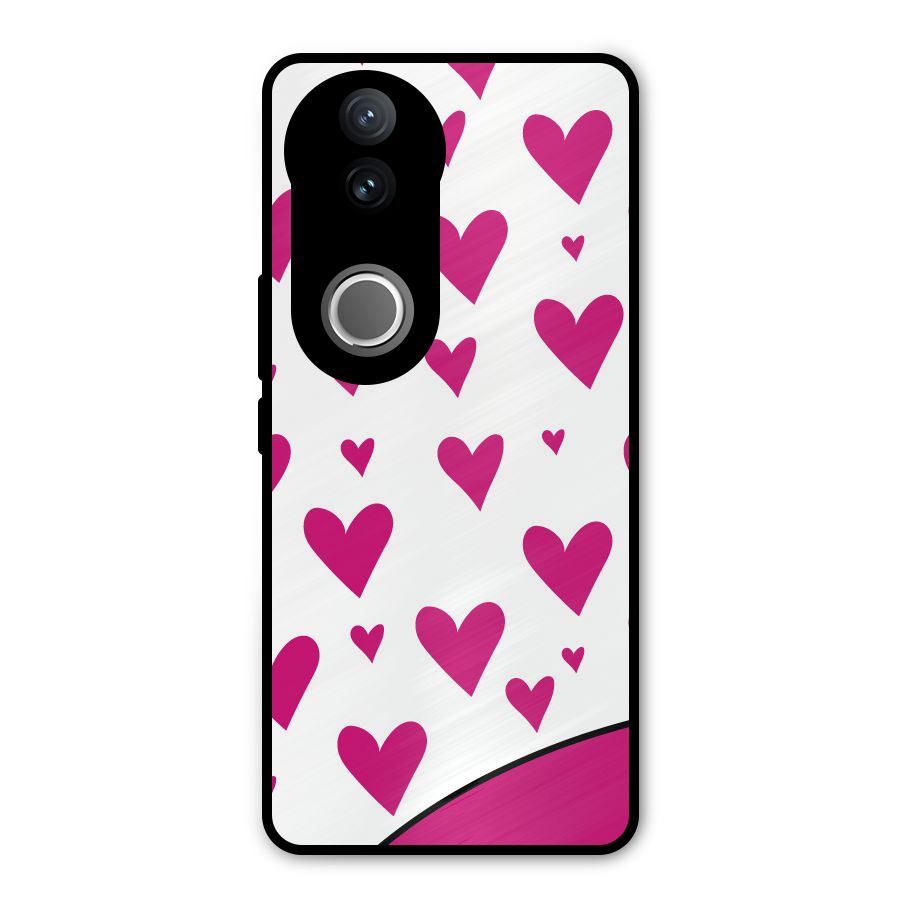 Romantic Couples with Hearts Metal Back Case for Vivo V50