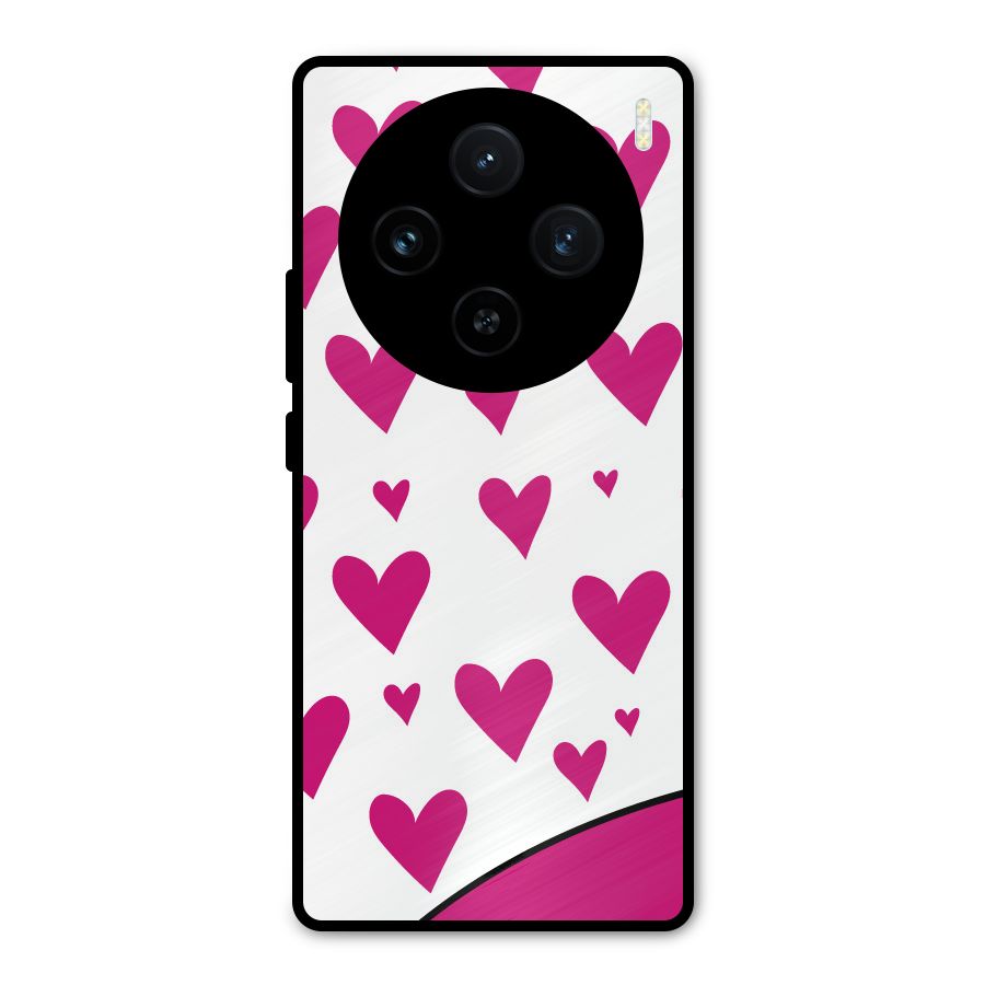 Romantic Couples with Hearts Metal Back Case for Vivo X100