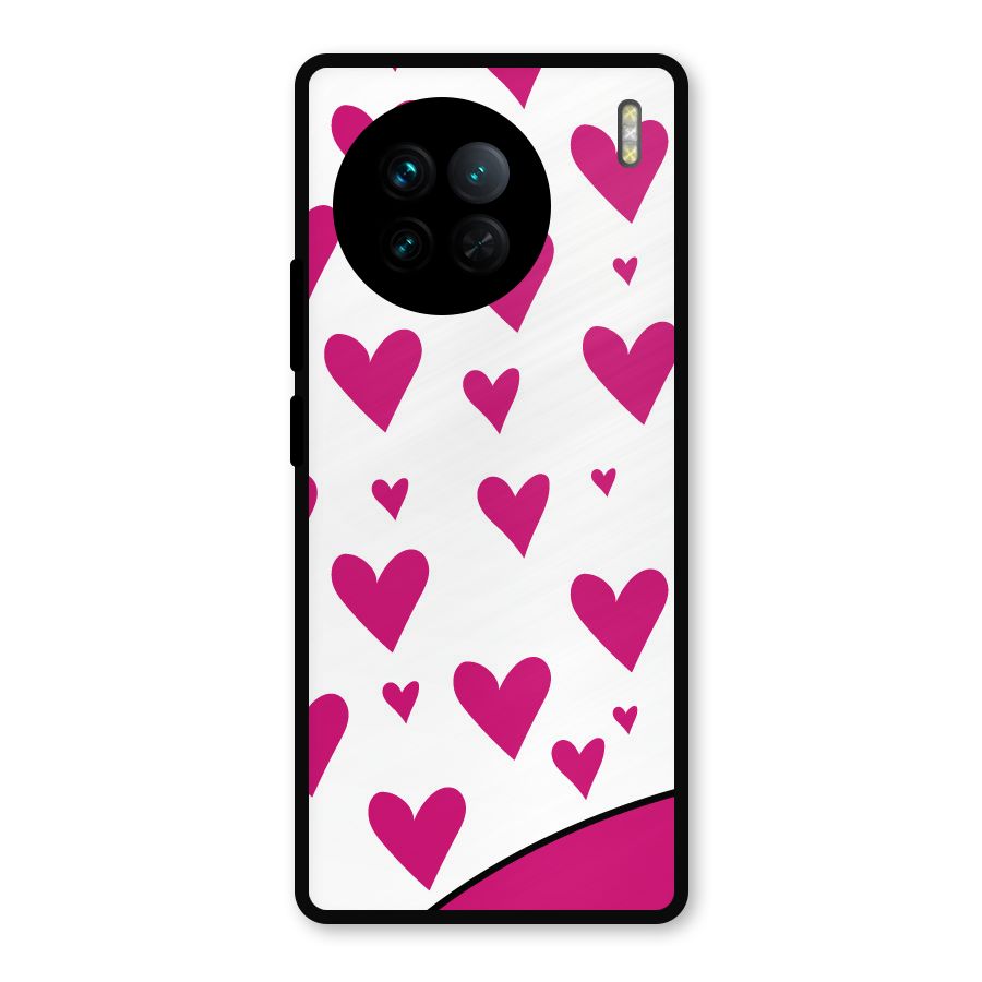 Romantic Couples with Hearts Metal Back Case for Vivo X90