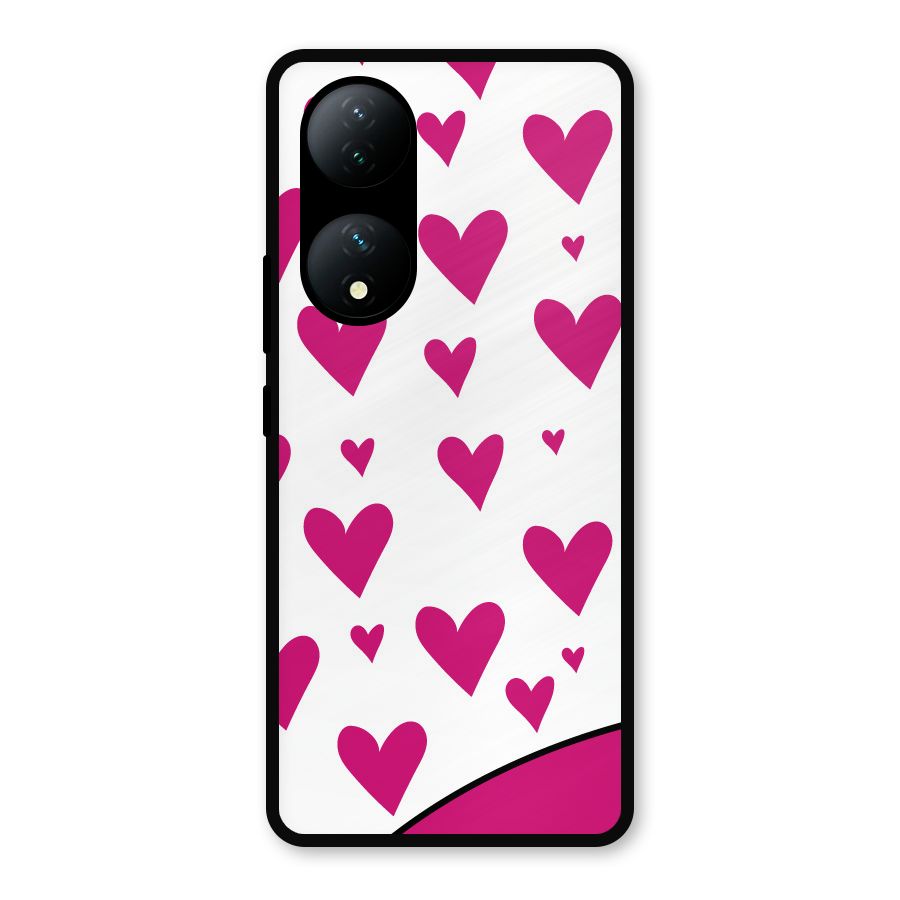 Romantic Couples with Hearts Metal Back Case for Vivo Y100a