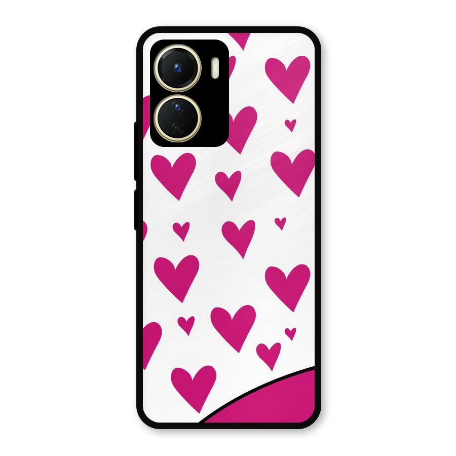 Romantic Couples with Hearts Metal Back Case for Vivo Y16