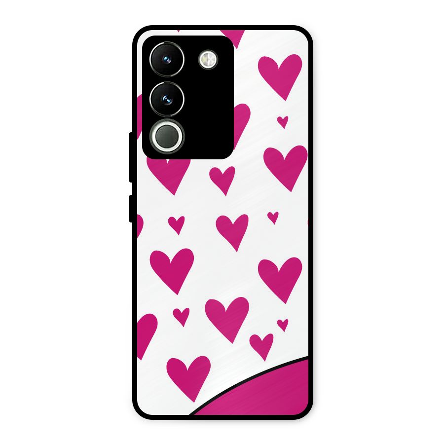 Romantic Couples with Hearts Metal Back Case for Vivo Y200