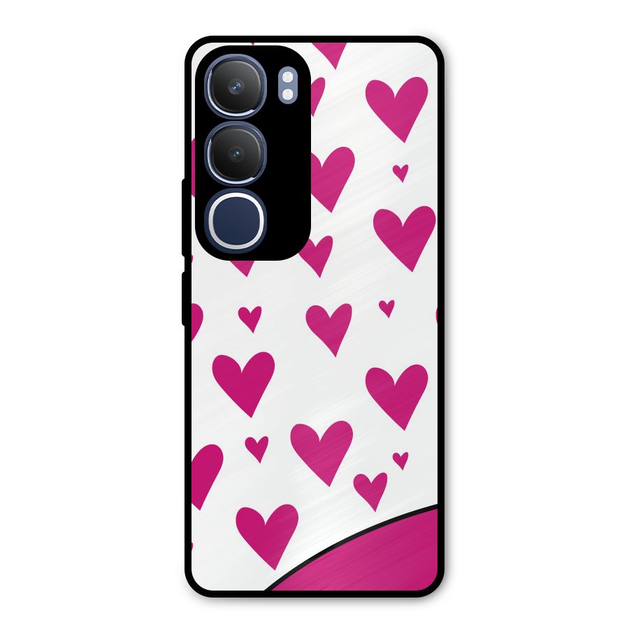 Romantic Couples with Hearts Metal Back Case for Vivo Y29