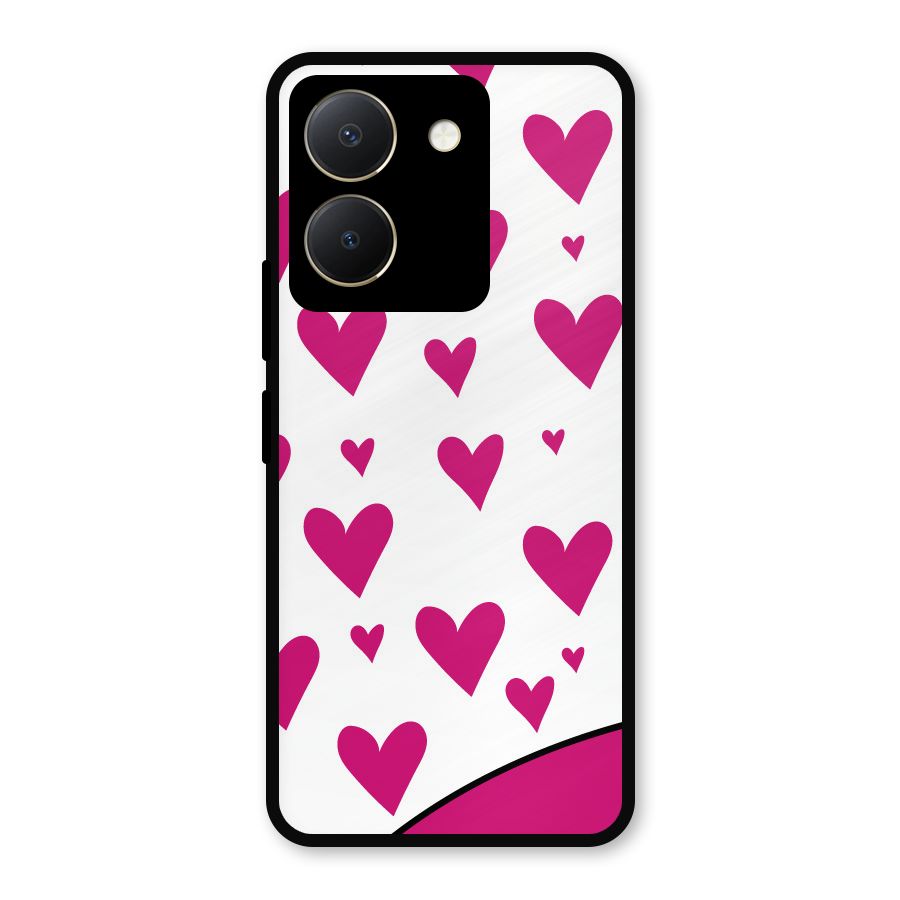 Romantic Couples with Hearts Metal Back Case for Vivo Y36