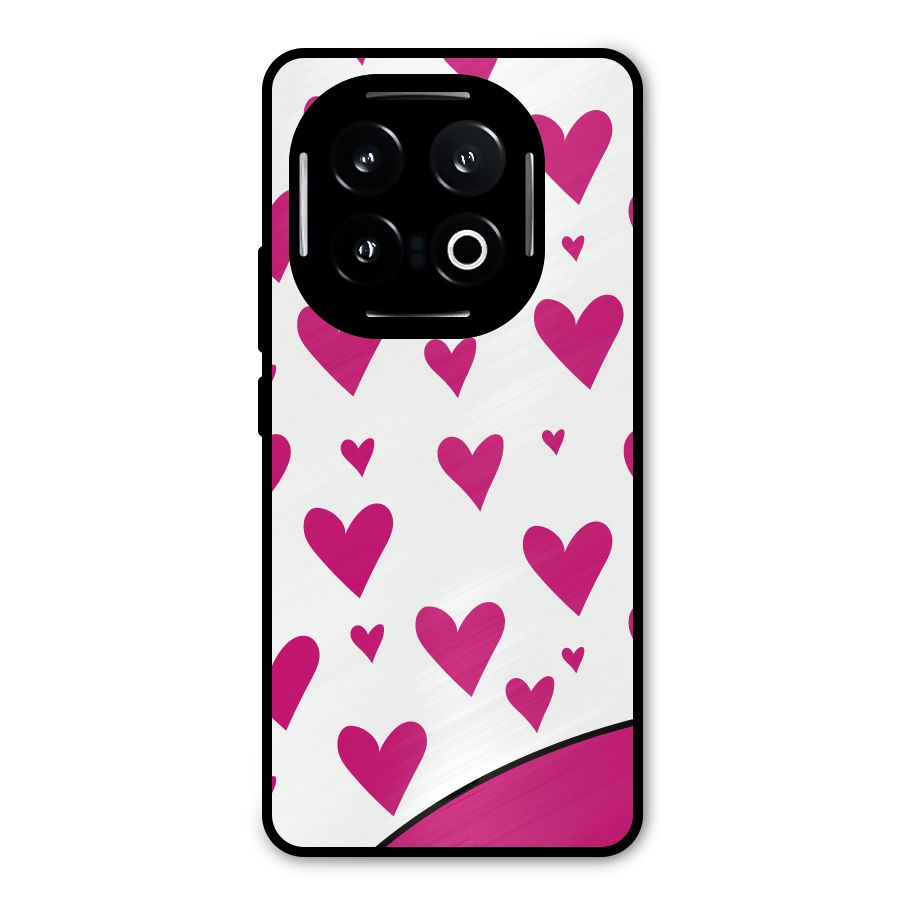 Romantic Couples with Hearts Metal Back Case for iQOO 13