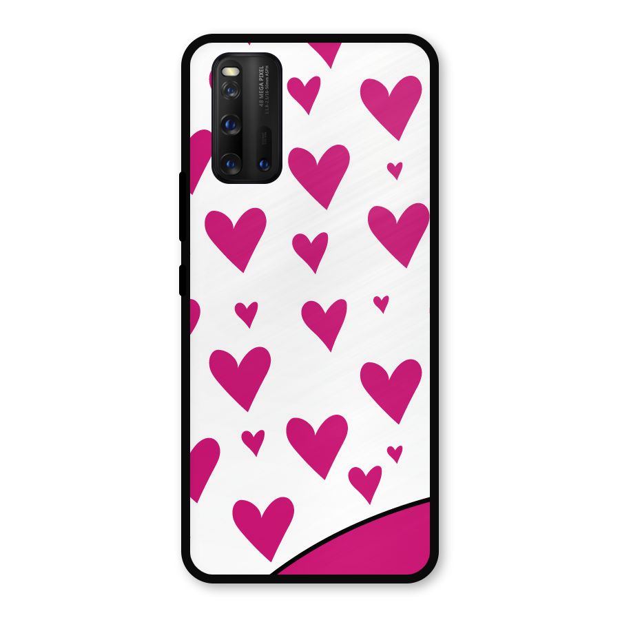 Romantic Couples with Hearts Metal Back Case for iQOO 3
