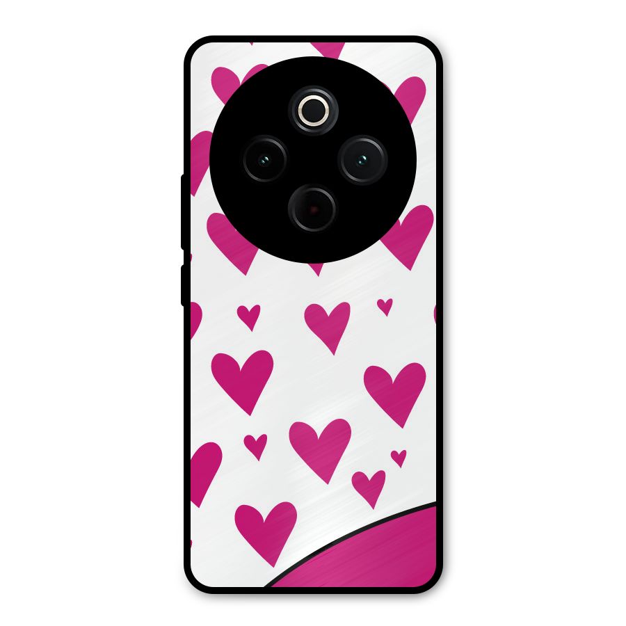 Romantic Couples with Hearts Metal Back Case for iQOO Z10