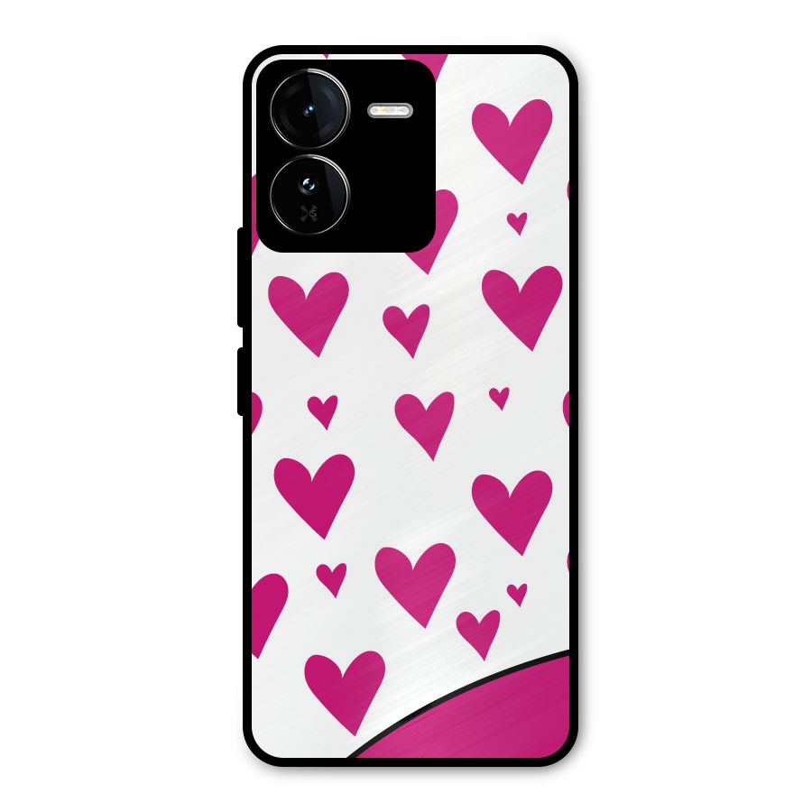 Romantic Couples with Hearts Metal Back Case for iQOO Z9