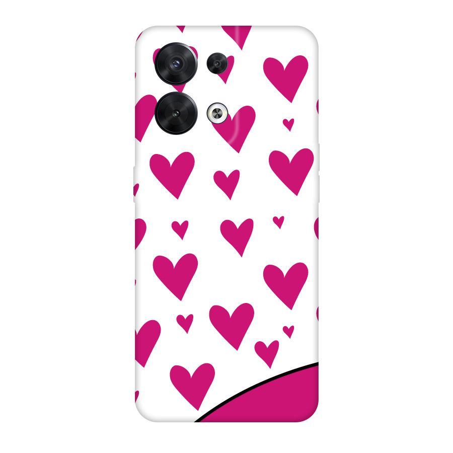 Romantic Couples with Hearts Original Polycarbonate Back Case for Oppo Reno8 5G
