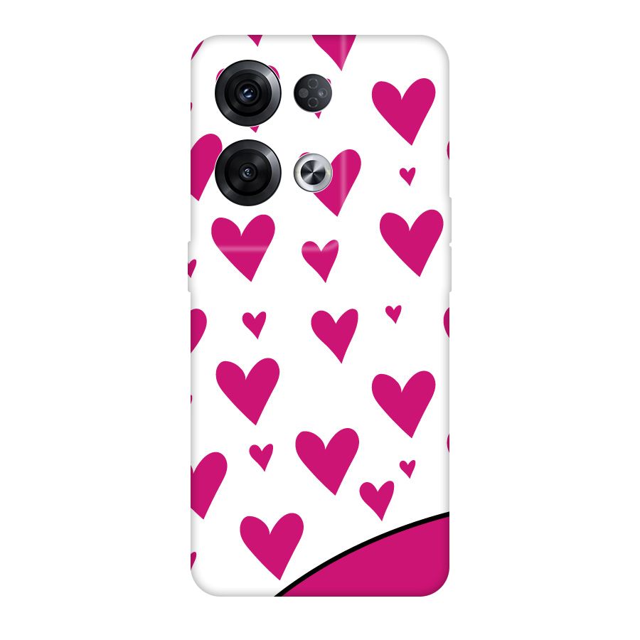 Romantic Couples with Hearts Original Polycarbonate Back Case for Oppo Reno8 Pro 5G