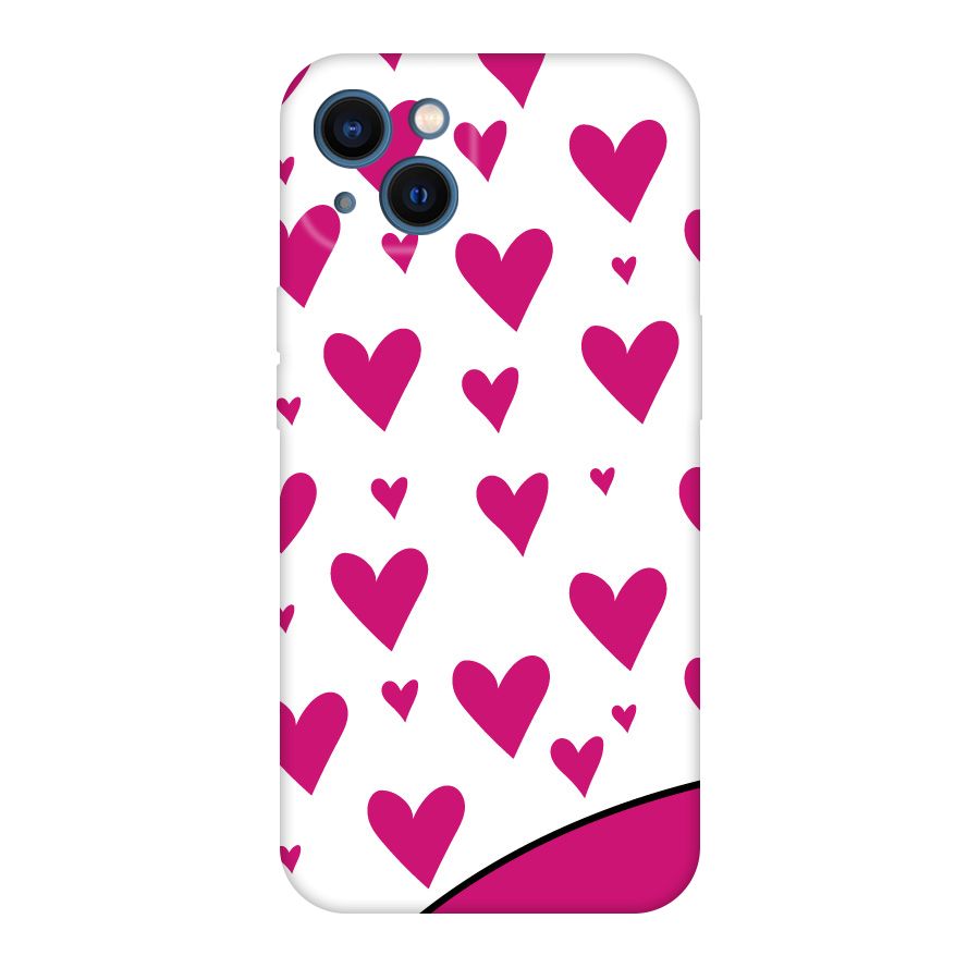 Romantic Couples with Hearts Original Polycarbonate Back Case for iPhone 13