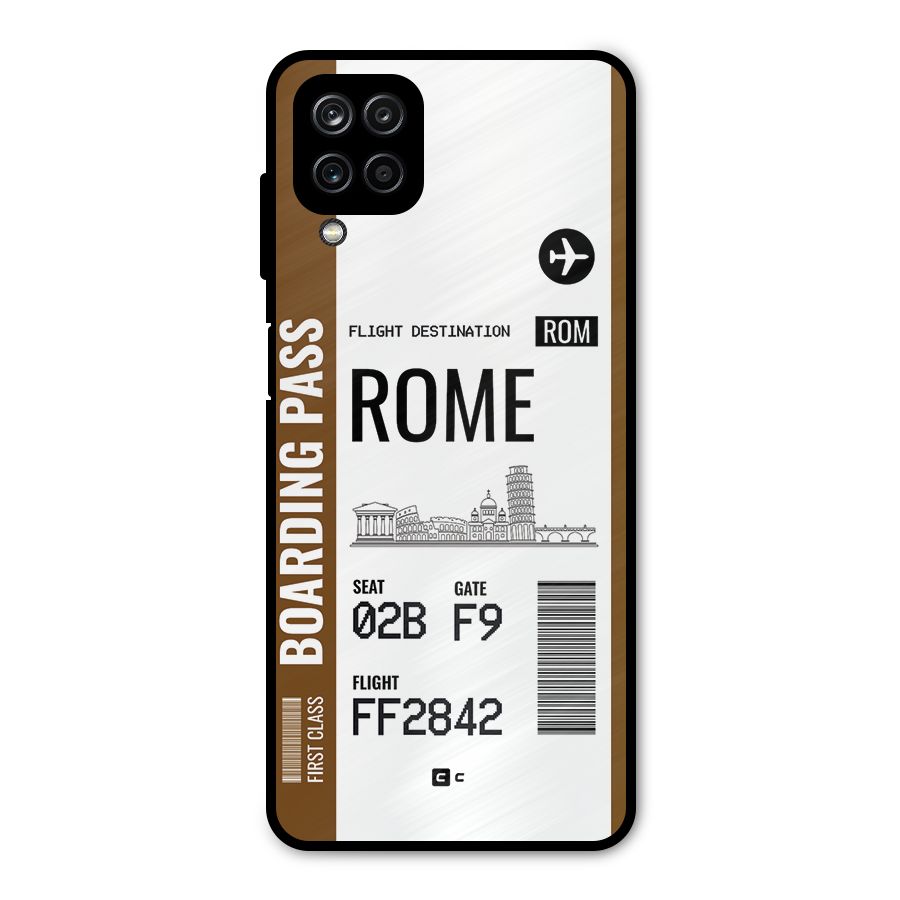 Rome Boarding Pass Metal Back Case for Galaxy A12