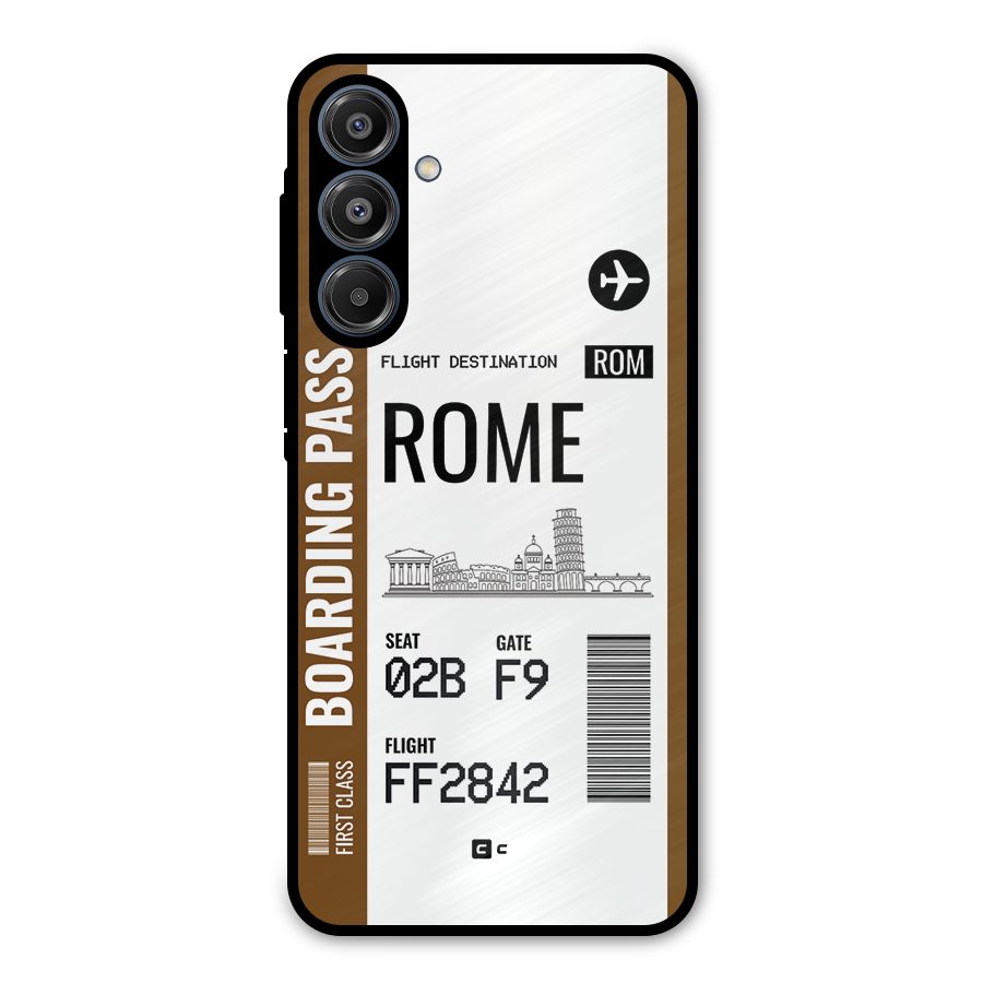 Rome Boarding Pass Metal Back Case for Galaxy A16 5G