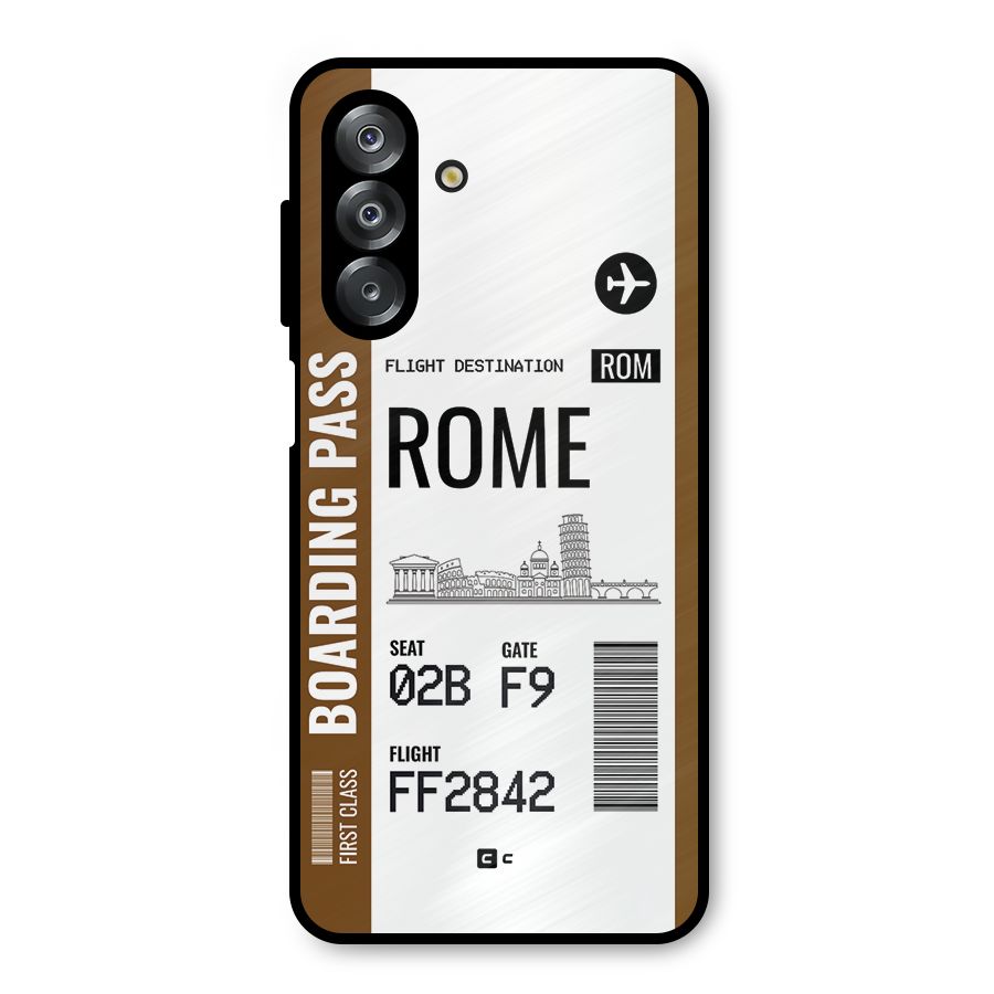 Rome Boarding Pass Metal Back Case for Galaxy A26