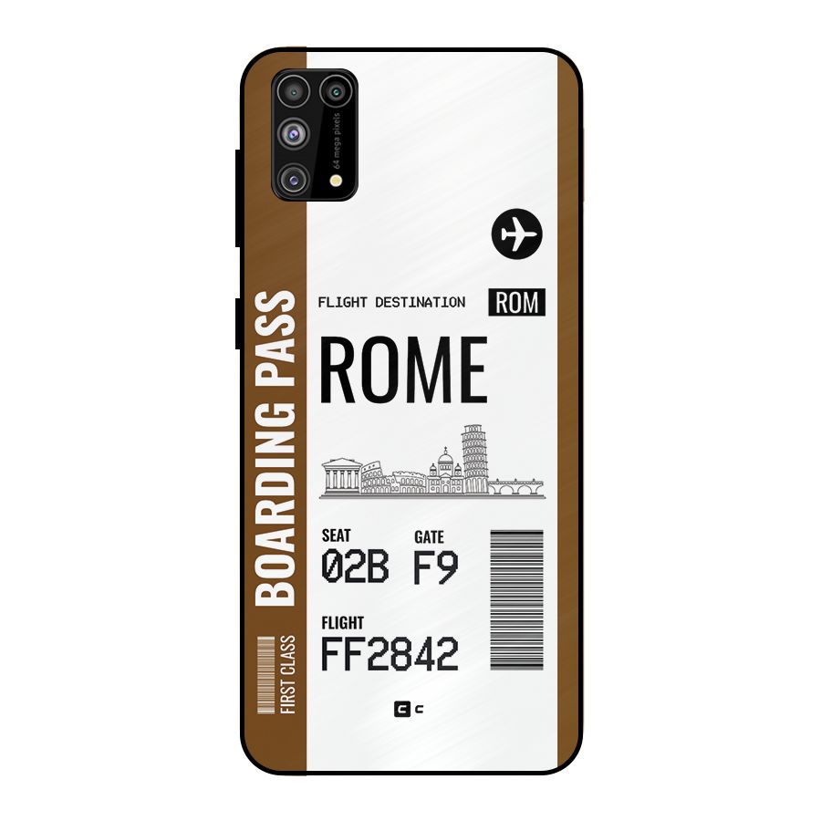 Rome Boarding Pass Metal Back Case for Galaxy F41