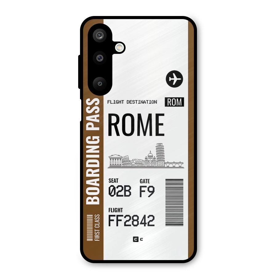 Rome Boarding Pass Metal Back Case for Galaxy M16